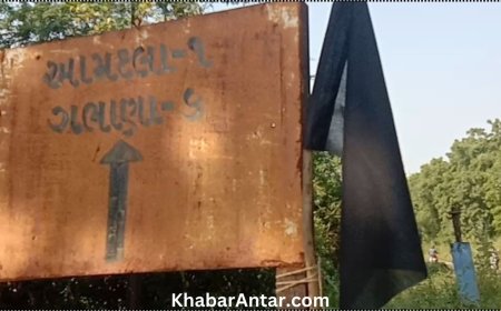 રાજપીપળામાં Rashtriya Ekta Diwasના કાર્યક્રમના વિરોધમાં આદિવાસીઓએ અનેક ગામોમાં કાળા વાવટા ફરકાવ્યા