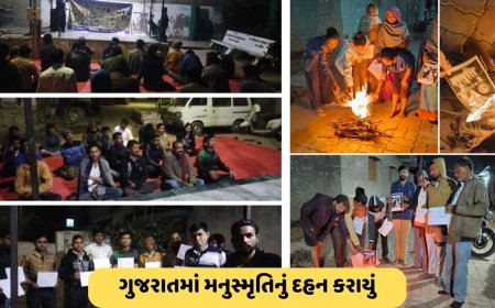 ગુજરાતના અનેક ગામો-શહેરોમાં મનુસ્મૃતિ દહનના કાર્યક્રમો યોજાયા