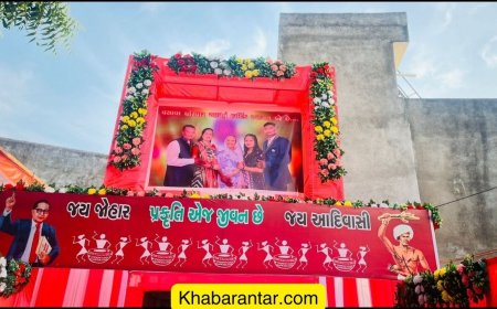 કોસંબાના વસાવા પરિવારે બહુજન મહાનાયકોની થીમ પર લગ્નમંડપ સજાવ્યો