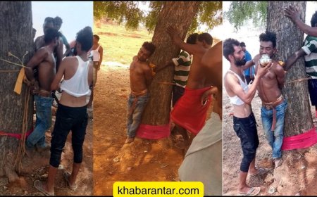 બે આદિવાસી યુવકોને સવારના 8થી બપોરના 2 વાગ્યા સુધી બાંધીને માર્યા