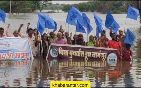 મેધા પાટકર 24 કલાકથી નર્મદા ડેમના અસરગ્રસ્તો સાથે પાણીમાં ઊભા છે