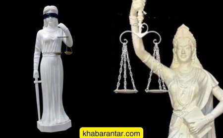 ન્યાયની દેવીની આંખેથી પટ્ટી ઉતરી, હાથમાં તલવારને બદલે બંધારણ અપાયું